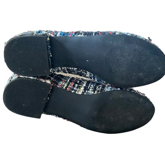 Steve Madden Black Cherish Tie Block Heel Slip On Tweed Ballet Flats size 7.5 - Picture 10 of 10